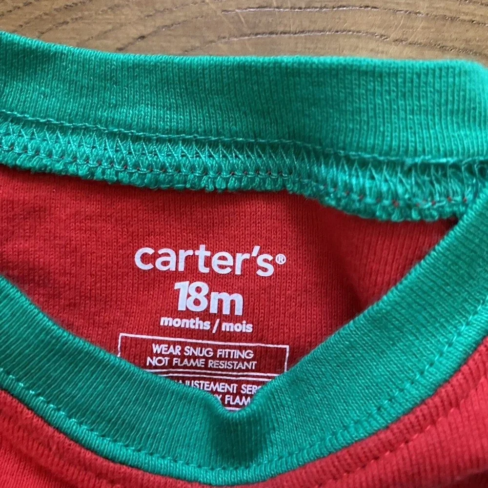 Carters Never Naughty‎ Always Nice Pajamas Size 18 Months